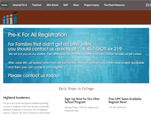 Tablet Screenshot of highlandacademics.com